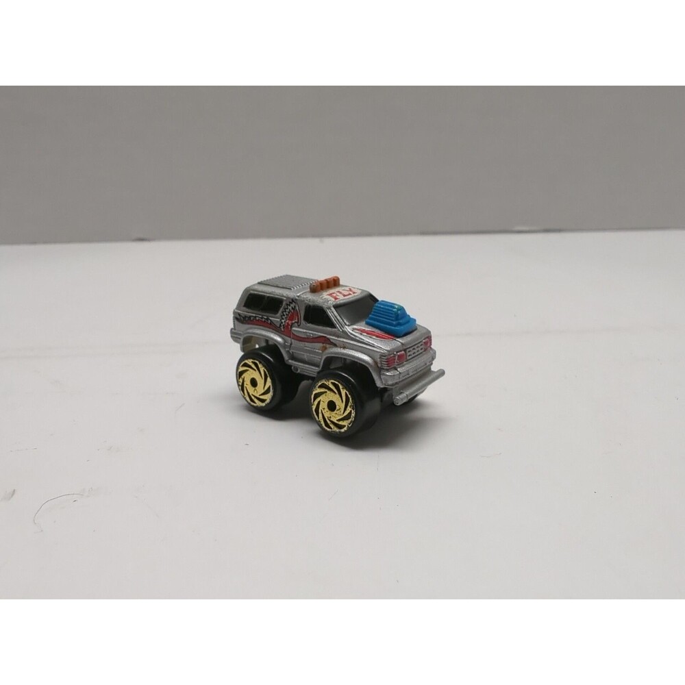 Micro Machines Road Champs Monster Wheels Truck Ford Bronco Silver 1987 Vintage